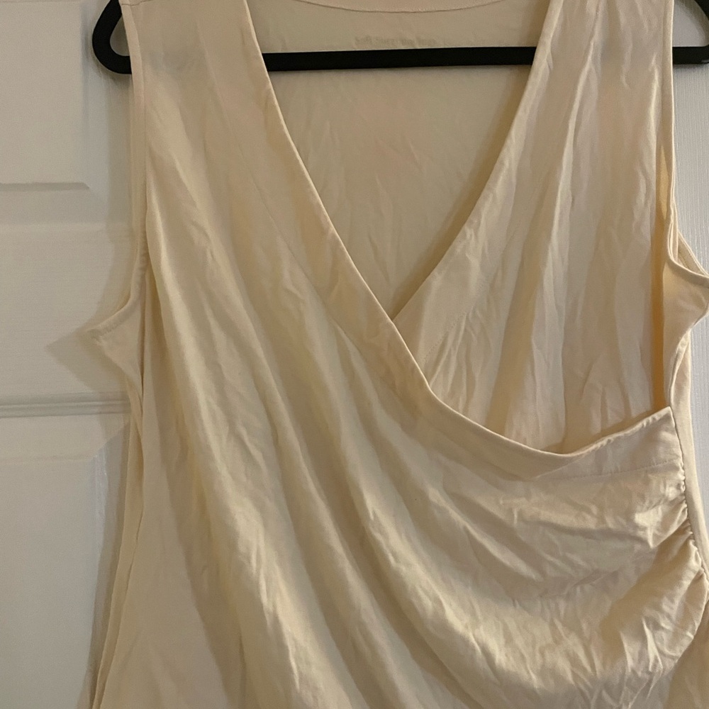 Soft Surroundings Elegant Cream Sleeveless Top Large - Picture 2 of 6